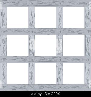 Vector illustration of a wooden lattice on a white background Stock Vector