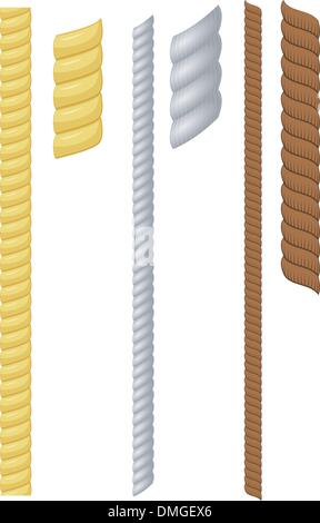 Vector illustration of a set of rope Stock Vector