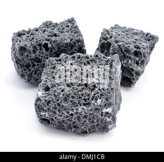 some lumps of candy coal on a white background Stock Photo