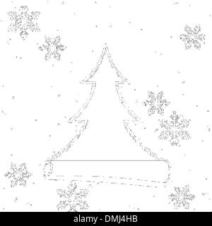 Gold Christmas Tree Stock Vector