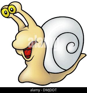 Yellow Snail Stock Vector