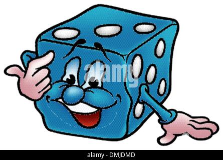 Blue Dice Stock Vector
