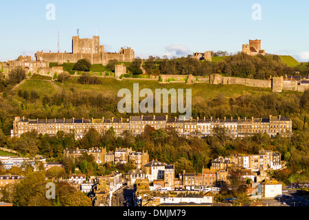 Dover Castle, founded in the 12th Century Dover Castle is the largest caste in England Stock Photo