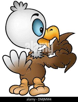 Little Bald Eagle Stock Vector