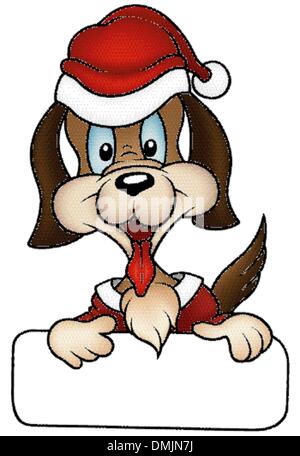 Cartoon Christmas Pet Dog Stock Vector Image & Art - Alamy