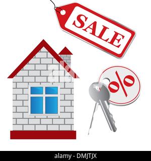 vector house, sale House Stock Vector