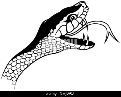 Handdrawn Snake head in tattoo style. Vector illustration. #1779705 |  Clipart.com