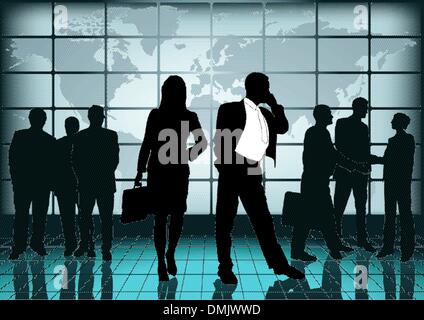 Business People Silhouettes Stock Vector