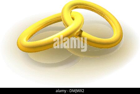 Gold wedding rings clipart, illustration vector Stock Vector Image ...