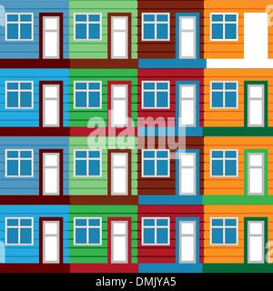 seamless background houses Stock Vector