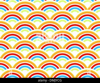 Rainbows seamless pattern Stock Vector