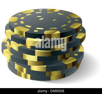 Vector gambling chips Stock Vector