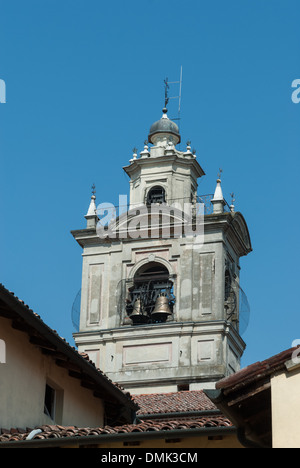 Tower of the church of Santa Maria Assunta in Piazza San Rocco Sabbioneta Stock Photo