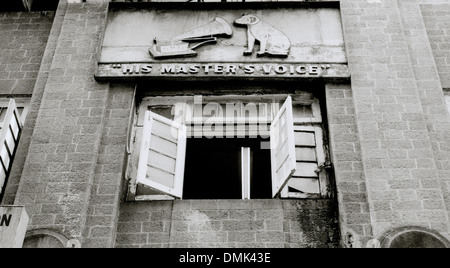 Travel Photography - Old fashioned His Master's Voice advert in Mumbai Bombay in Maharashtra in India South Asia. Stock Photo