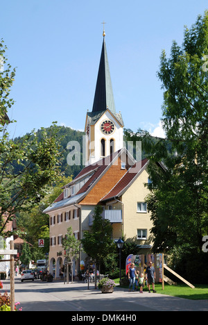 Catholic parish church of St. Peter and Paul in Oberstaufen in the Allgaeu. Stock Photo