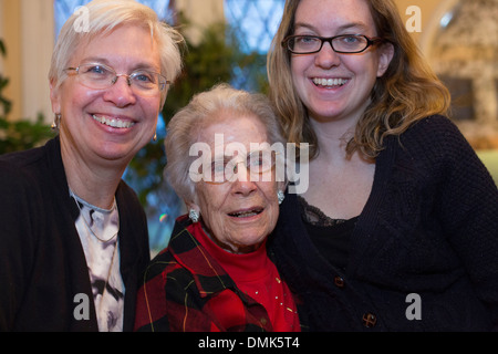 Three generations of women in the same family. Stock Photo