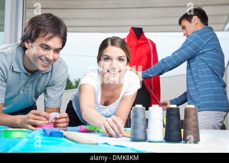 Fashion Designers Working Together Stock Photo