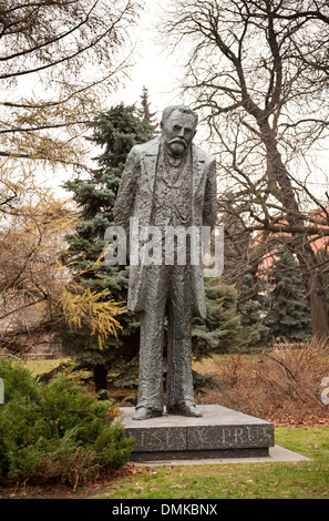 statue of Boleslaw Prus in Warsaw Stock Photo