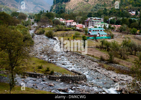 The Pahalgam Valley in Jammu and Kashmir. Stock Photo