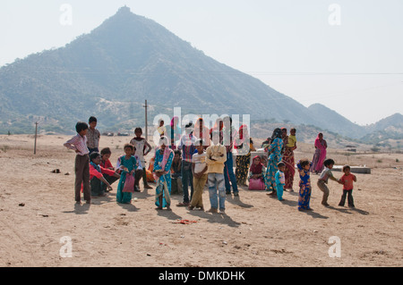 Sites and colors during the Annual Pushkar Camel Fair. Stock Photo