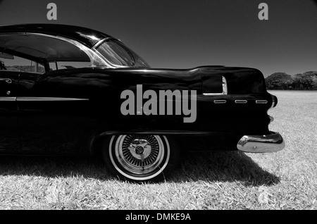 rear side view of pontiac in black and white Stock Photo