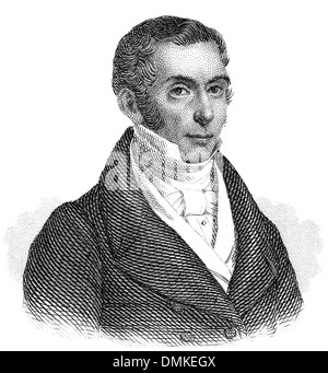 portrait of Augustin Eugène Scribe, 1791 - 1861, a French playwright and librettist, Stock Photo