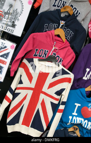 Souvenir Novelty Jumpers and Hoodies in London Stock Photo