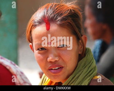 young girl from Kathmando Nepal Stock Photo
