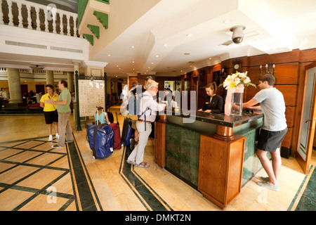 Hotel Reception at the luxury Iberostar Parque Centrale hotel, Havana, Cuba, caribbean Stock Photo