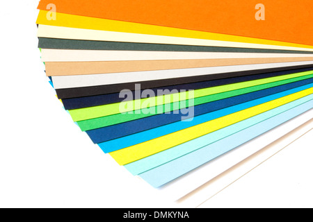 Isolated set of colored paper white background Stock Photo