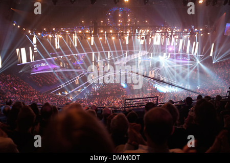 Leeds First Direct Arena hosting the BBC's Sports Personality of the Year Awards 2013, showing Andy Murray receiving his award. Stock Photo