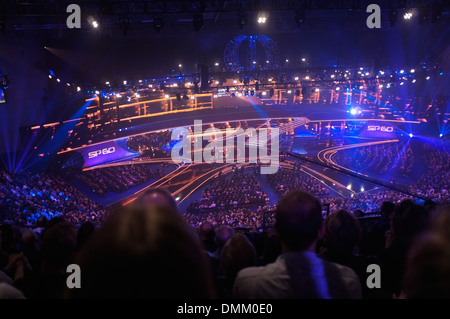Leeds First Direct Arena hosting the BBC's Sports Personality of the Year Awards 2013, showing Andy Murray receiving his award. Stock Photo