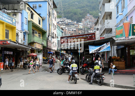 Rocinha, the largest hill favela in Rio de Janeiro, Brazil, is located ...