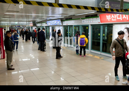 Subway station - Busan, South Korea Stock Photo