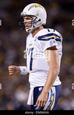 04 October 2009:  San Diego Chargers quarterback Philip Rivers (17) during the NFL football game between the San Diego Chargers and Pittsburgh Steelers at Heinz Field in Pittsburgh, Pennsylvania.  The Steelers defeated the Chargers 38-28. (Credit Image: © Southcreek Global/ZUMApress.com) Stock Photo