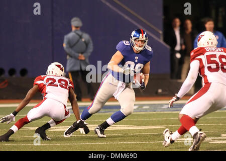 Giants #89 Kevin Boss celebrates his touchdown with#82 Mario Manningham in  the game between the Atlanta Falcons and the New York Giants at Giants  Stadium, Rutherford, New Jersey. At the half the