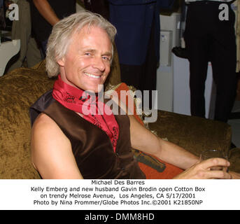 May 17, 2001 - Michael Des Barres.Kelly Emberg and new husband Gavin Brodin open Cotton Box.on trendy Melrose Avenue,  Los Angeles, CA 5/17/2001. Nina Prommer/   2001 K21850NP(Credit Image: © Globe Photos/ZUMAPRESS.com) Stock Photo