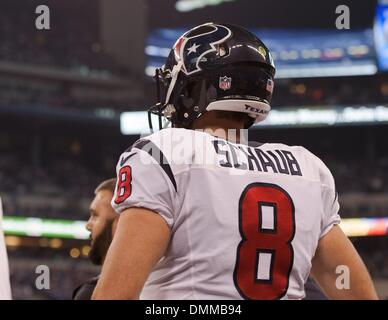 Indianapolis, IN, USA. 15th Dec, 2013. Houston Texans quarterback Matt Schaub (8) watches gameplay from the sidelines during the NFL game between the Houston Texans and the Indianapolis Colts at Lucas Oil Stadium in Indianapolis, IN. The Indianapolis Colts defeated the Houston Texans 25-3. Credit:  csm/Alamy Live News Stock Photo