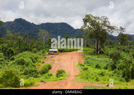 Phnom Bong Khouy scenery at Lao border - Stung Treng Province, Cambodia Stock Photo