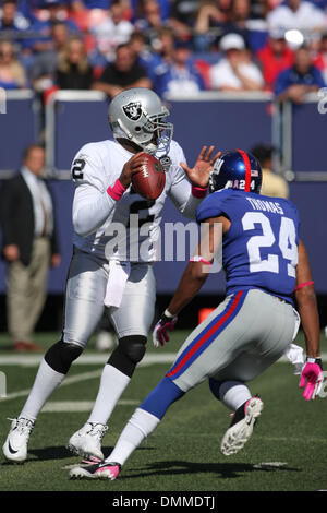 Oakland Raiders #23 Corner Back Jonathan Holland with the ball. The New  York Giants defeated the Oakland Raiders 44-7 at Giants Stadium in  Rutherford, New Jersey. (Credit Image: © Anthony Gruppuso/Southcreek  Global/ZUMApress.com