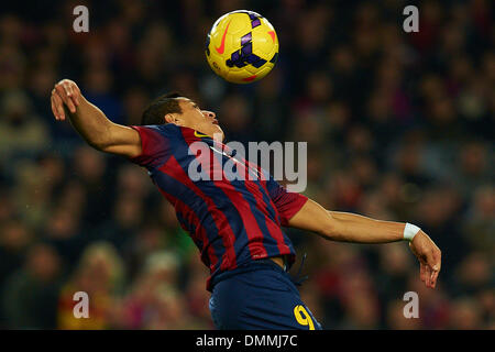 Barcelona, Spain. 14th December 2013. Alexis Sanchez (FC Barcelona), during La Liga soccer match between FC Barcelona and Villarreal CF, at the Camp Nou stadium in Barcelona, Spain, Saturday, December 14, 2013. Foto: S.Lau Credit:  dpa picture alliance/Alamy Live News Stock Photo