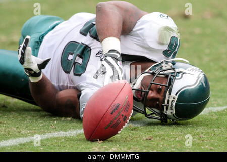 Philadelphia Eagles' Brian Westbrook (36) leaps into the end zone