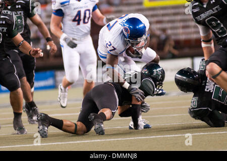 24 October 2009: Boise State running back Jeremy Avery #27 in second half action. The Boise State Broncos defeated the Hawaii Warriors 54-9 at Aloha Stadium in Honolulu, Hawaii..Mandatory Credit: Greg Honda / Southcreek Global  (Credit Image: © Southcreek Global/ZUMApress.com) Stock Photo