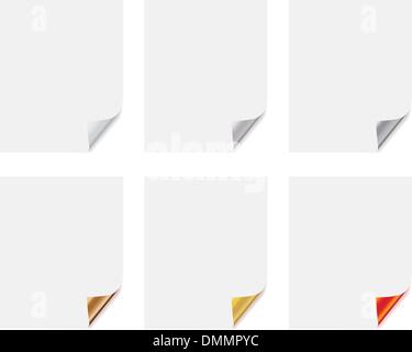 white sheets Stock Vector