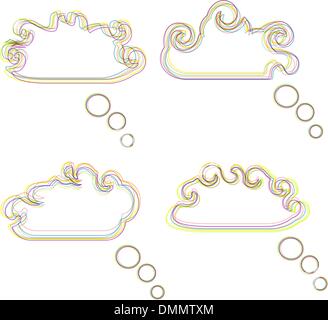 Abstract Vector Colorful Speech Bubbles Set Stock Vector Image & Art ...