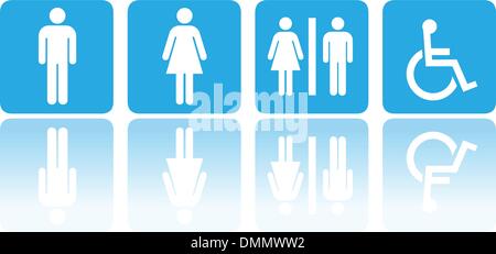 toilet signs or symbols Stock Vector