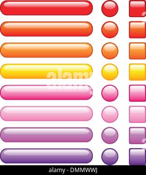 web buttons, with embed looking-set2 Stock Vector