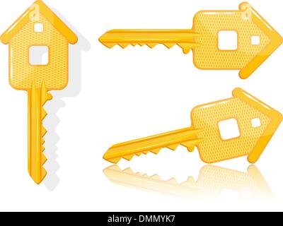 Real estate concept with house key - vector Stock Vector