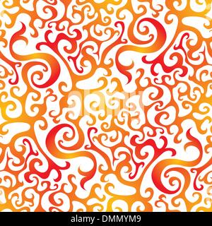 Seamless Fire Pattern Stock Vector