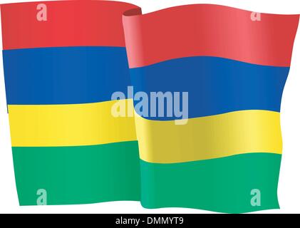 flag of Mauritius Stock Vector